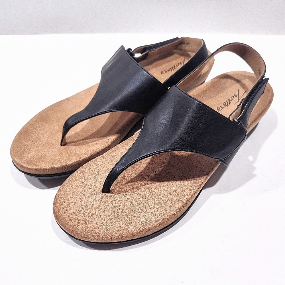 Trotters Pamola Sandals Womens 11 M Black Slingback Arch Support Shoes T1916-001 - Picture 4 of 12